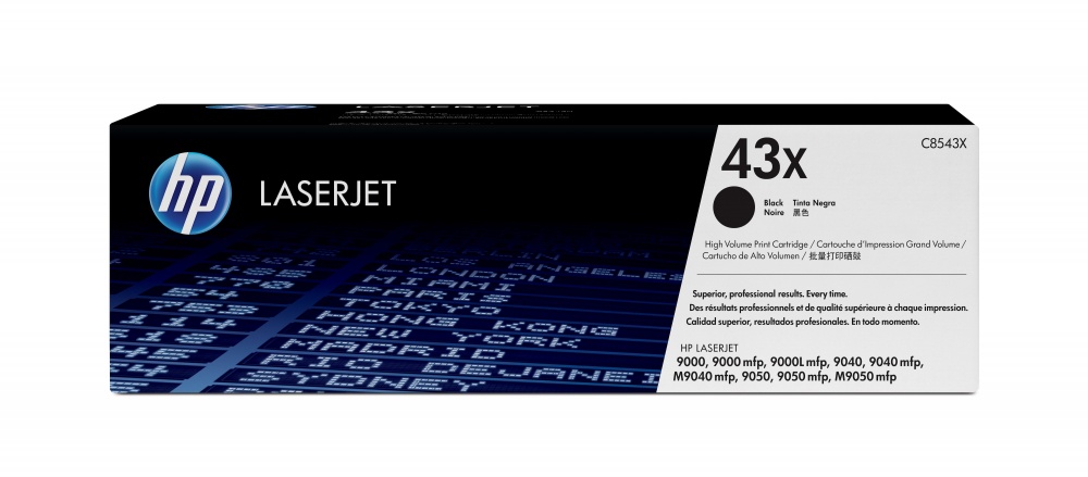 Tóner | HP C8543X — Tóner 43X Negro Alto Rendimiento Negro, 30.000 Páginas