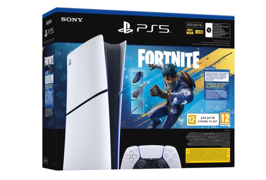 Consolas PlayStation 5 | SONY 711719022046 — PlayStation 5 Fortnite Chaos 825GB, Wi-Fi, Negro/Blanco