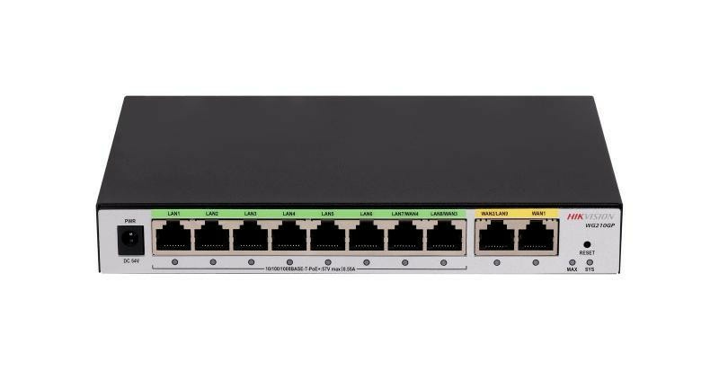 Router | HIKVISION DS-3WG210GP-SI — Router , 10 x RJ-45, Alámbrico