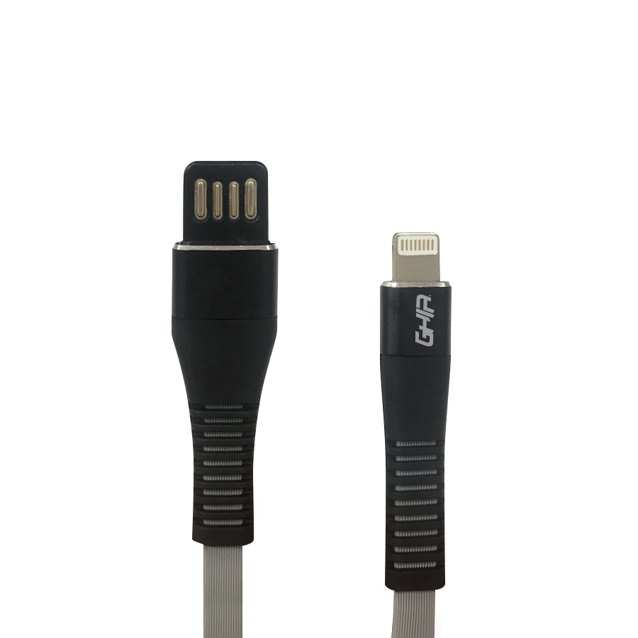 Cables PC USB | GHIA GAC-202N — Cable Lightning Macho - USB-A Macho, 1 Metro