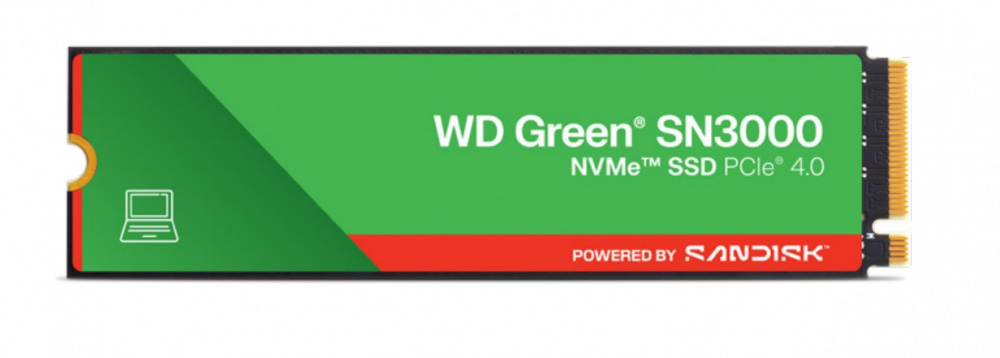 SSD | WESTERN DIGITAL WDS100T5G0E — SSD WD SN3000 NVMe, 1TB, M.2, PCI Express 4.0, 4200 MB/s Escritura, 5000 MB/s Lectura