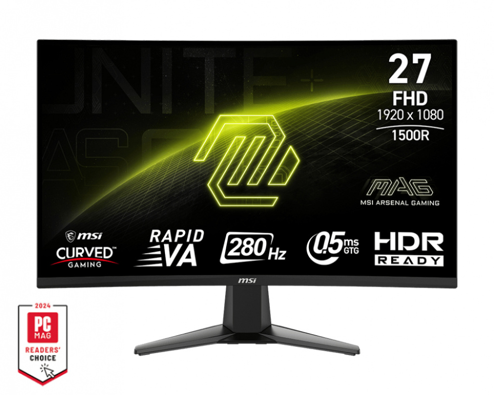 Monitores | MSI MAG 276CXF — Monitor Gamer Curvo LCD Fast VA 27", 1920x1080 Full HD, 280Hz, HDMI/DisplayPort, Negro