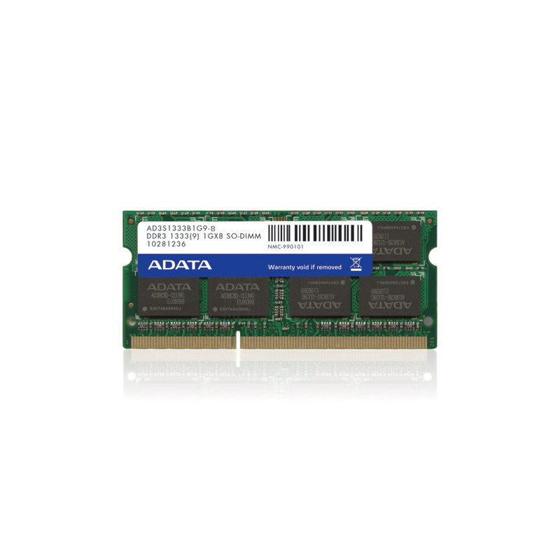 Memorias RAM para Laptop | ADATA AD3S1333B1G9-S — Memoria RAM DDR3, 1333MHz, 1GB, CL9, 204-pin SO-DIMM