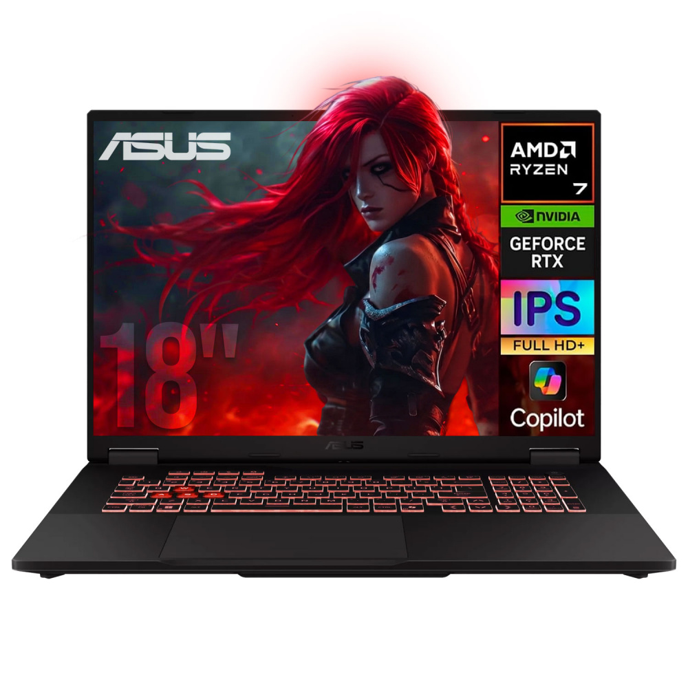 Laptops | ASUS TUF16I-5060R7321T-ROW — Laptop Gamer TUF Gaming A18, 18" 1920x1200 WUXGA, AMD Ryzen 7 260, NVIDIA GeForce RTX 5060, 32GB, 1TB SSD, Windows 11 Home, Inglés