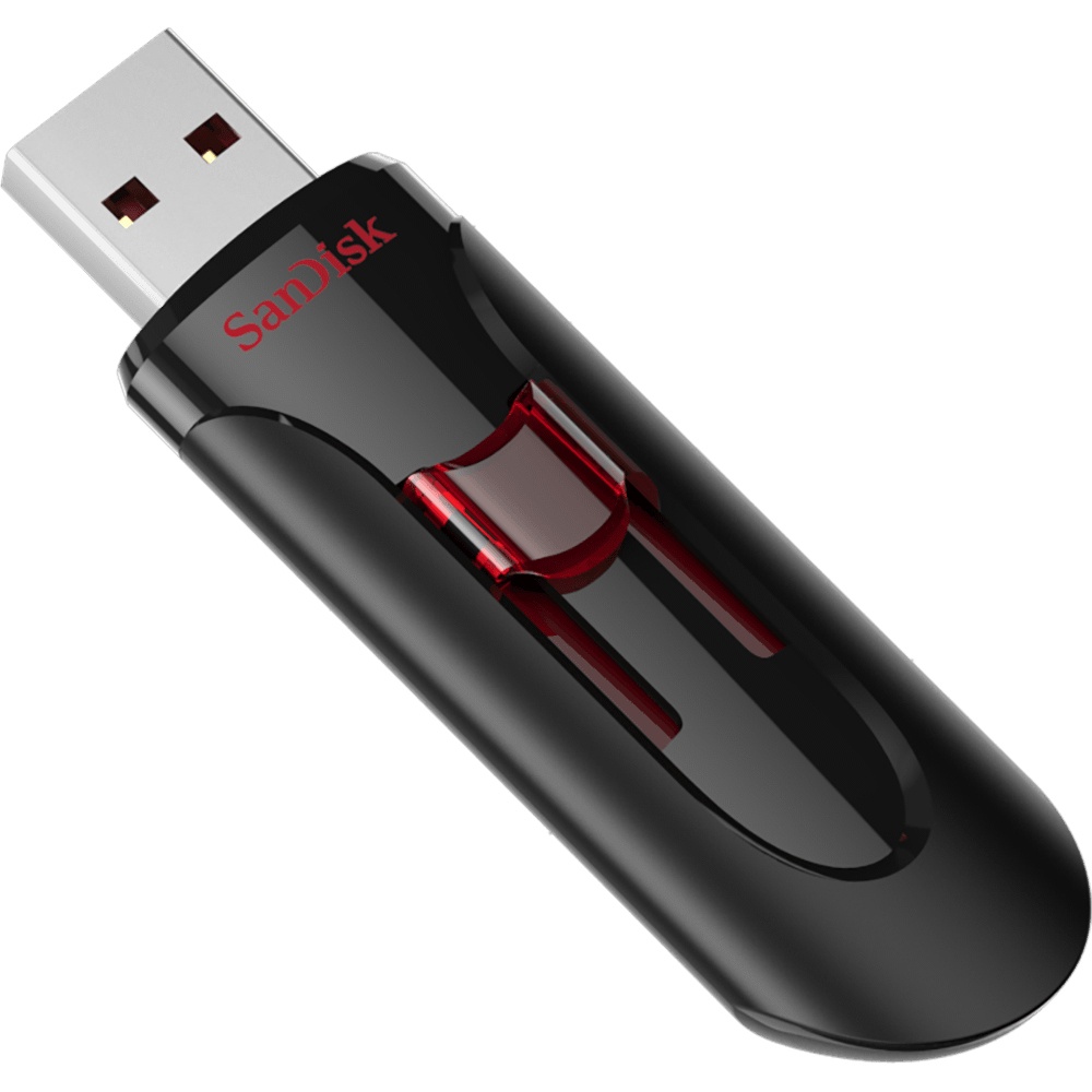 Memorias USB | SANDISK SDCZ600-064G-G35 — Memoria USB Cruzer Glide, 64GB, USB 3.0, Negro/Rojo