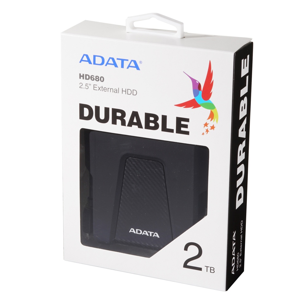 Discos Duros Externos | ADATA AHD680-2TU31-CBK — Disco Duro Externo HD680, 2TB, USB, Negro - para Mac/PC