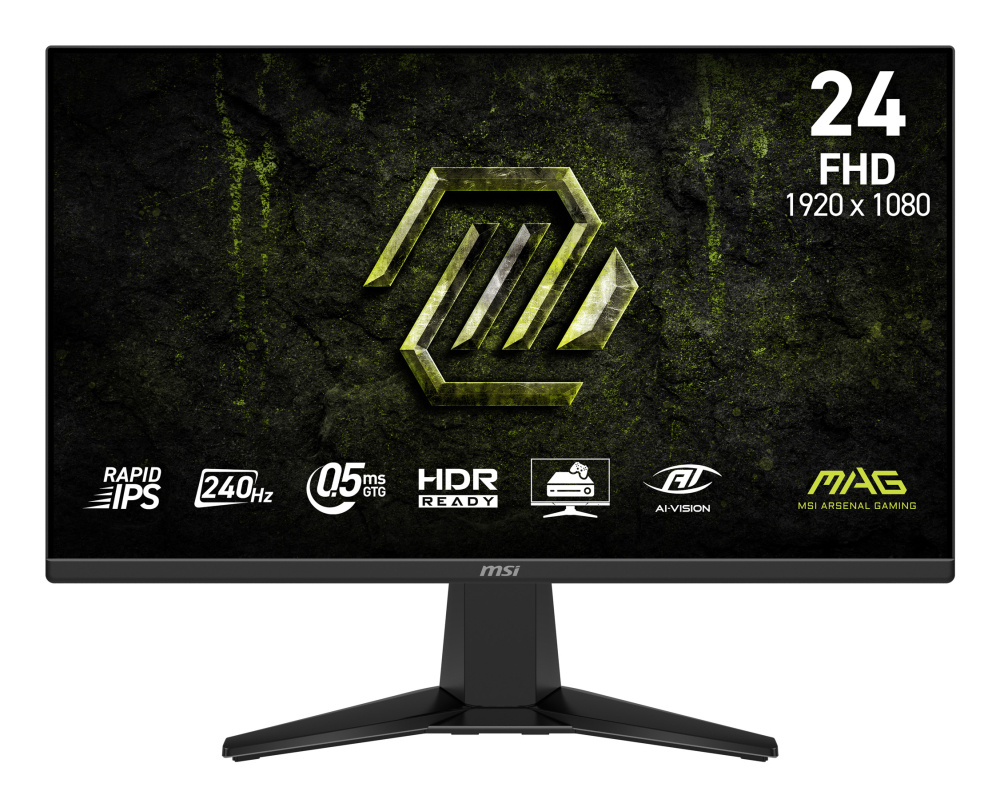 Monitores | MSI MAG 245F X24 — Monitor Gamer LCD Fast IPS 23.8", 1920x1080 Full HD, 240Hz, HDMI/DisplayPort, Negro