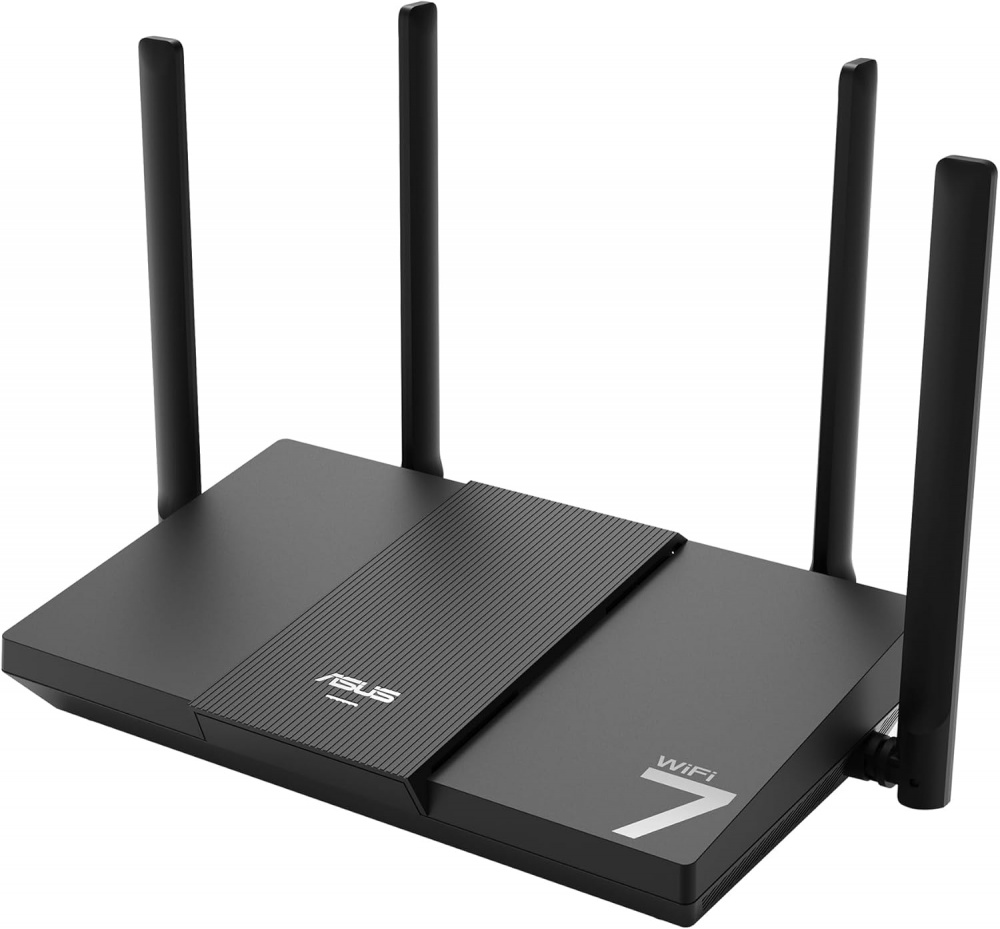 Router | ASUS RT-BE50 — Router MU-MIMO Firewall, Wi-Fi 7, 3 x RJ-45 3570 Mbit/s WLAN, Inalámbrico, Doble Banda 2.4/5 GHz, 4 Antenas Externas