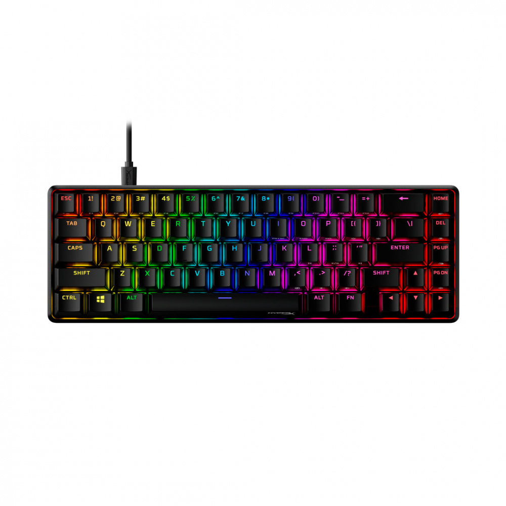 Teclados | HYPERX 56R64AA — Teclado Gamer Alloy Origins 65 RGB 65%, Teclado Mecánico, Aqua Switch, Alámbrico, Negro (Inglés)