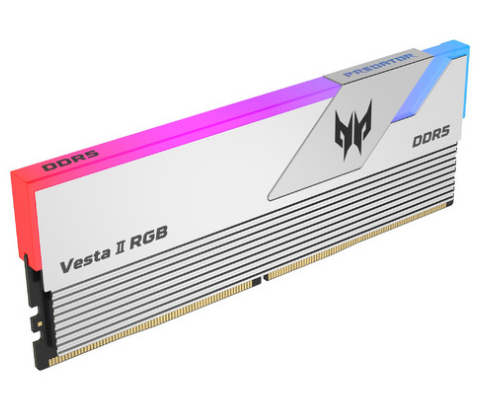 Memorias RAM para PC | ACER BL.9BWWR.379 — Kit Memoria RAM VESTA II DDR5, 6000MHz, 32GB - 2 x 16GB, CL32, XMP/EXPO, Plata