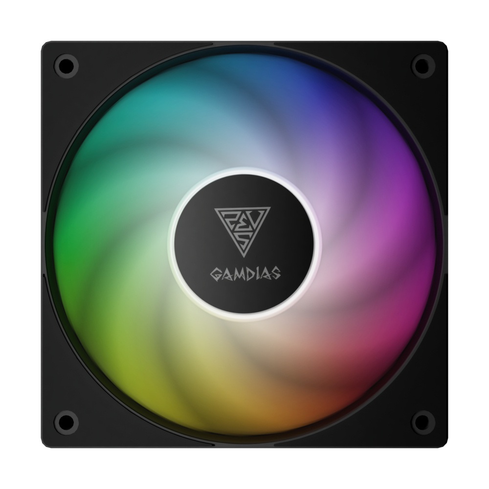 Ventiladores | GAMDIAS NOTUS M1-1201 ARGB — Ventilador NOTUS M1, 120mm, 1600RPM, ARGB, Negro