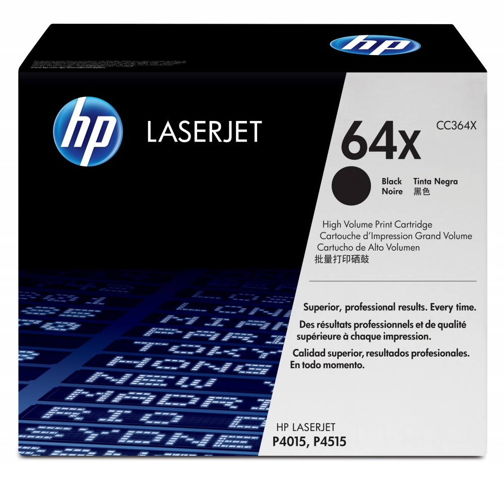 Tóner | HP CC364X — Tóner 64X Alto Rendimiento Negro, 24.000 Páginas
