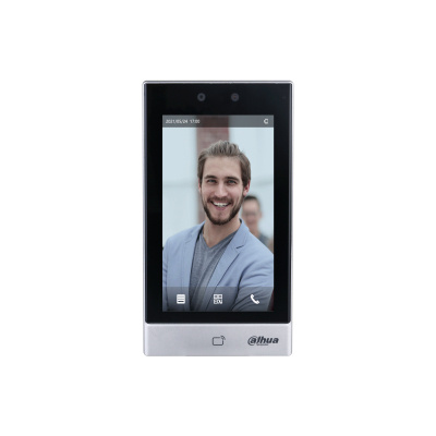 Control de Acceso y Asistencia Biométrico | DAHUA DHI-ASI7213S-W — Terminal de Reconocimiento Facial ASI7213S-W, 50000 Usuarios, Negro/Plata