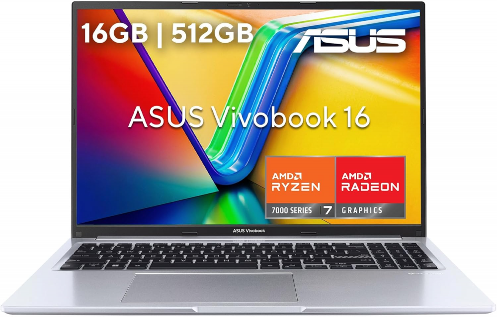 Laptops | AMD M1605YA-MB497W-ROW — Laptop ASUS Vivobook 16 M1605YA, 16" 1920x1200, Ryzen 7 7730U, 16GB, 1TB SSD, Windows 11 Home, Inglés