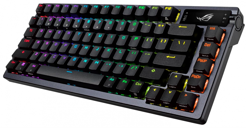 Teclados | ASUS M701 ROG AZOTH/NXBN/CA/PBT — Teclado Gamer ROG Azoth LED RGB 75%, Teclado Mecánico, ROG NX Brown, Alámbrico, USB/Bluetooth, Negro, Inglés