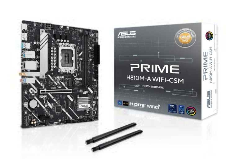 Tarjetas Madre | ASUS PRIME H810M-A WIFI-CSM — Tarjeta Madre H810M-A WIFI-CSM, Micro-ATX,, Intel H810, 128GB DDR5, HDMI/DP para Intel