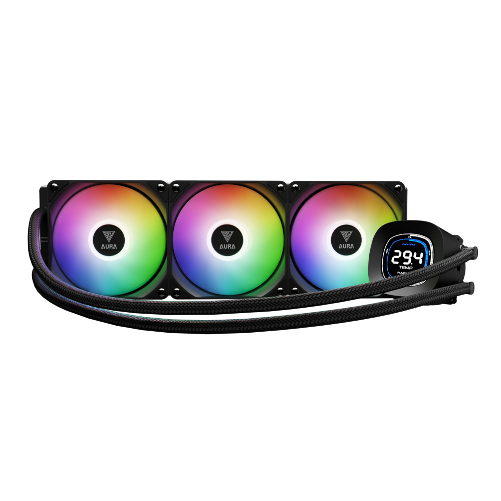 Enfriamiento Líquido | GAMDIAS AU-GL360 DIGITAL — AURA GL360 DIGITAL Enfriamiento Líquido para CPU, 3x 120mm, hasta 1800RPM, Negro