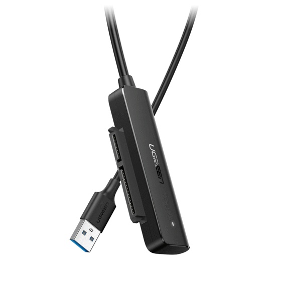 Adaptadores PC USB | UGREEN 70609 — Adaptador USB 3.0 Macho - SATA III Hembra, 50cm, Negro