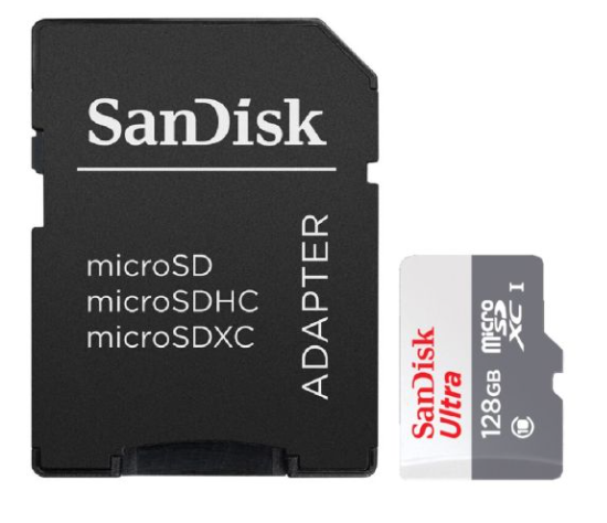 Memorias Flash | SANDISK MSD-128-SD — Memoria Flash Ultra, 128GB MicroSD UHS-I Clase 10, con Adaptador
