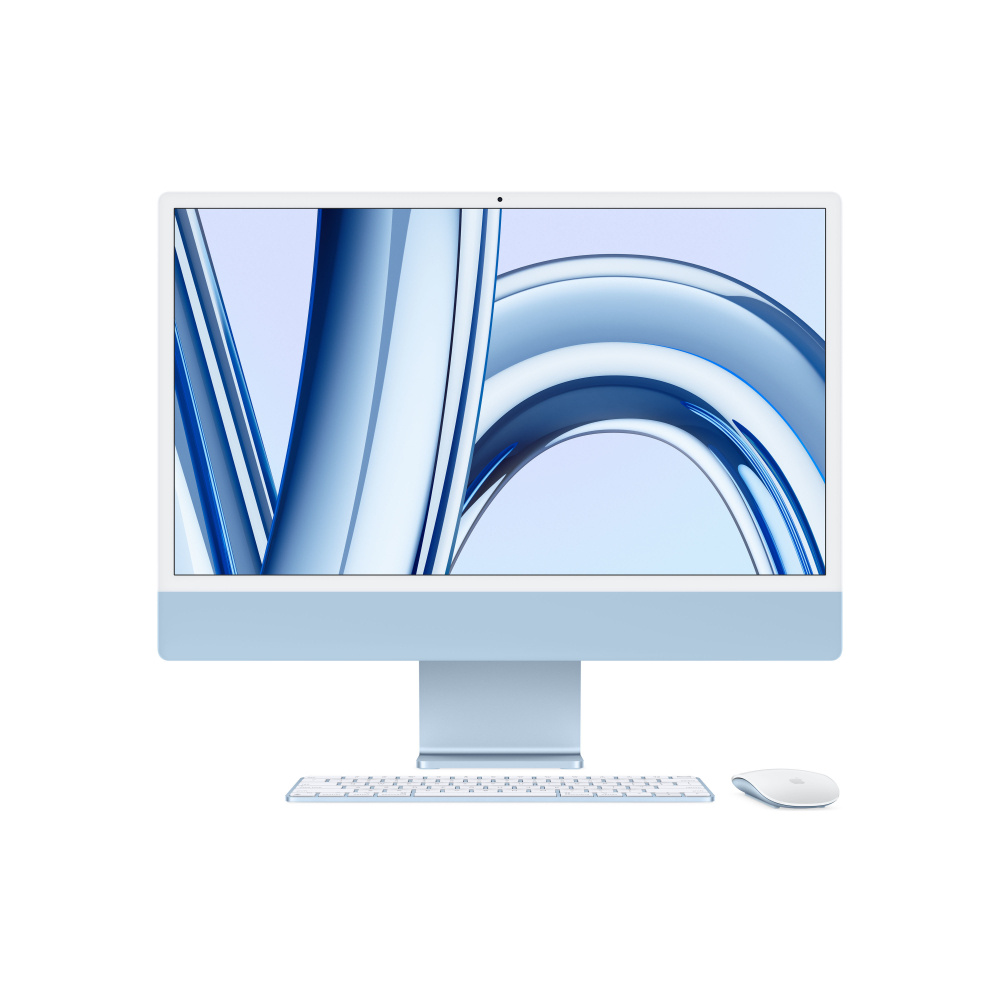 iMac | APPLE MQRR3E/A — iMac Retina 24", M3 (CPU 8 Núcleos y GPU 10 Núcleos), 8GB, 512GB, Azul
