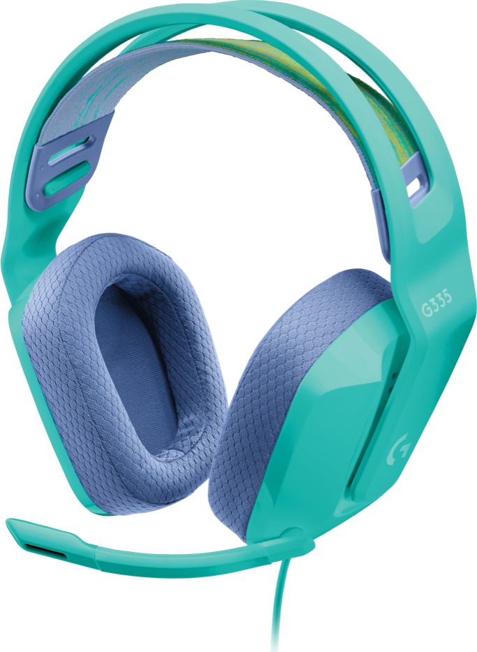 Audífonos | LOGITECH 981-001023 — Audífonos Gamer G335 para PS4/Xbox One/Nintendo Switch/Smartphone, Alámbrico, 3.5mm, Menta