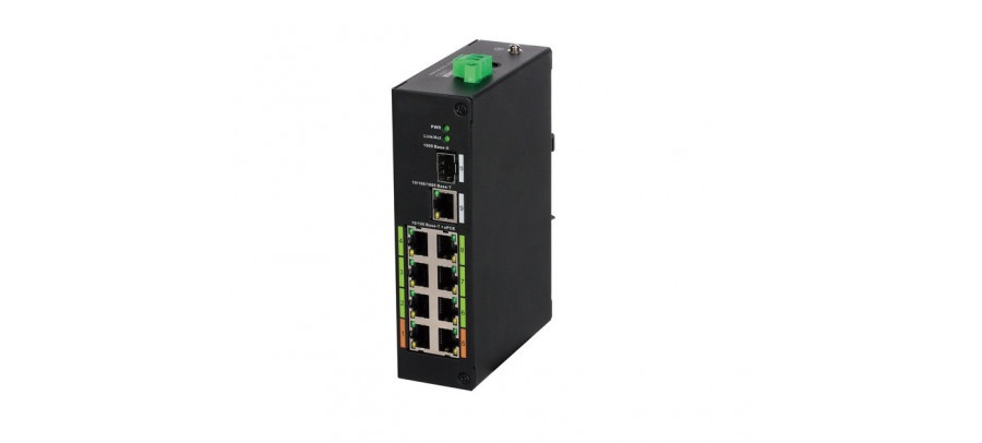 Switches | DAHUA LR2110-8ET-120 — Switch Fast Ethernet , 10 Puertos 10/100Mbps (8x PoE), 8.8Gbit/s, 8000 Entradas - Administrable
