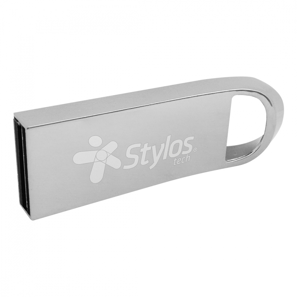 Memorias USB | STYLOS STMUS516B — Memoria USB , 16GB, USB-A 2.0, Lectura 80MB/s, Escritura 50MB/s, Plata
