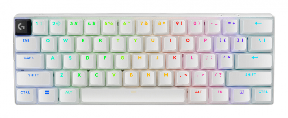 Teclados | LOGITECH 920-011921 — Teclado Gamer PRO X 60 LED RGB 60%, Teclado Mecánico, GX Brown, Inalámbrico, USB/RF Inalámbrico/Bluetooth, Blanco, Inglés