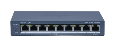 Switches | HIKVISION DS-3E1309P-EI(B) — Switch DS‑3E1309P‑EI(B), 9 Puertos Fast Ethernet 10/100, 5.6 Gbit/s, 4096 Entradas, Administrado