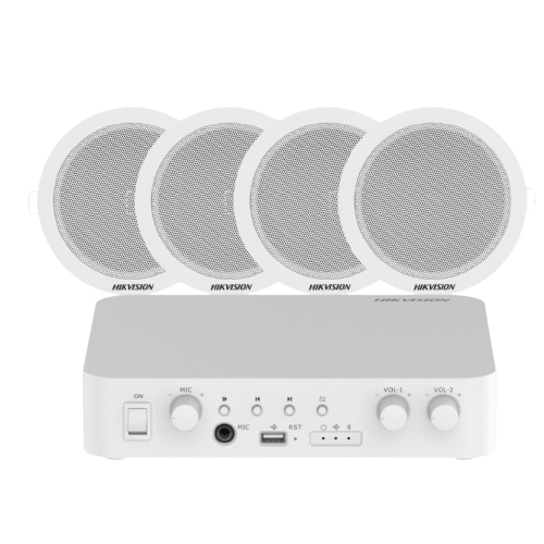 Ecualizadores / Crossover / Amplificadores | HIKVISION DSQAEKIT0206/ST — Amplificador de Audio , Alámbrico, 2 Canales, Terminales de Abrazadera, 100V
