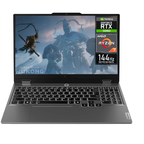 Laptops | LENOVO LOQ15I-506032512M-ROW — Laptop Gamer LOQ 15AHP10, 15.6" 1920x1080 Full HD, AMD Ryzen 7 250, NVIDIA GeForce RTX 5060, 32GB, 512GB SSD, Windows 11 Home, Inglés