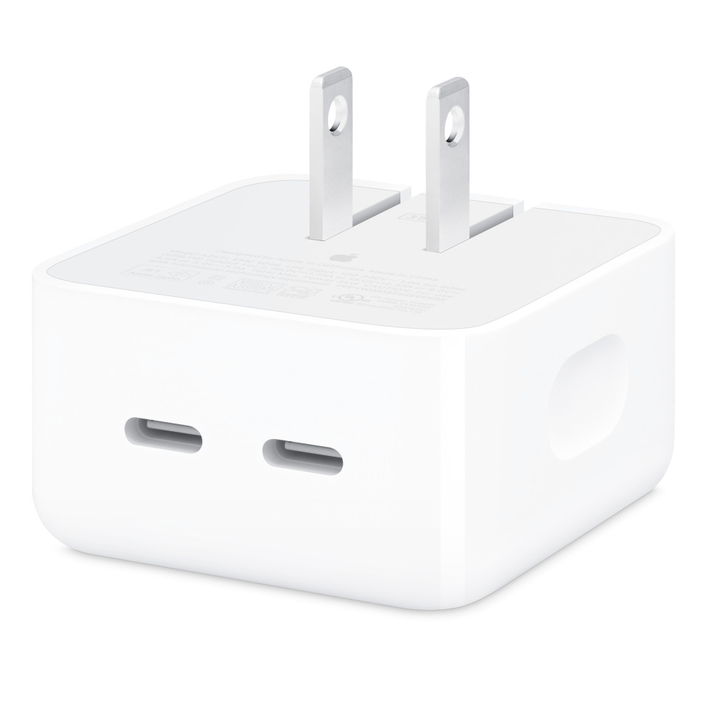 Cargadores de Dispositivos Móviles | APPLE MW2H3AM/A — Cargador de Pared , 35W, 20V, 2 x USB-C