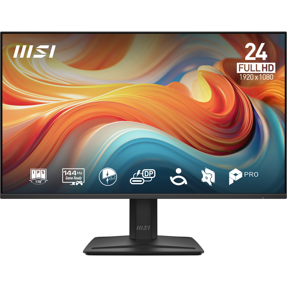 Monitores | MSI PRO MP242 E14A — Monitor LCD IPS 23.8", 1920x1080 Full HD, 144Hz, HDMI/DisplayPort, Bocinas Integradas, Negro