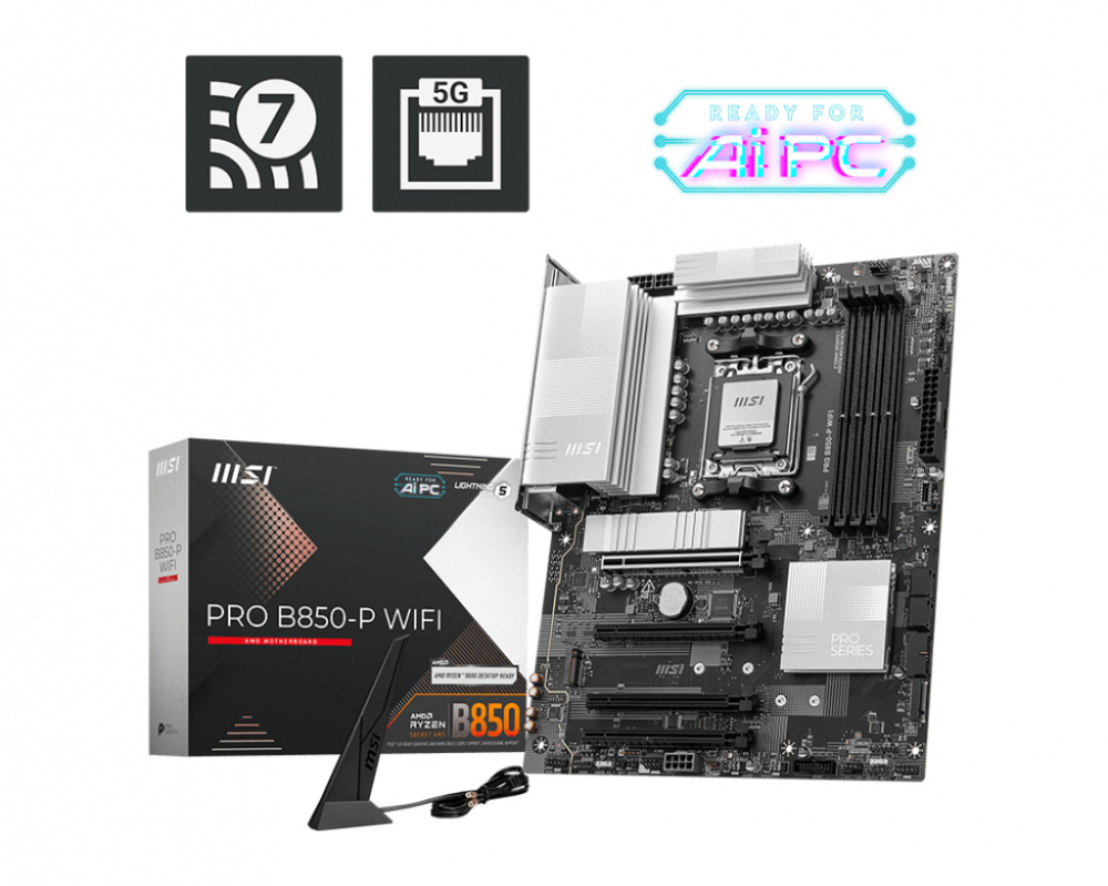 Tarjetas Madre | MSI PRO B850-P WIFI — Tarjeta Madre , ATX, Socket AM5, AMD B850, 256GB DDR5, HDMI para AMD