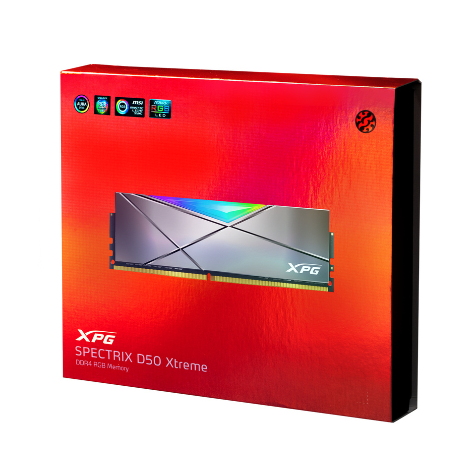 Memorias RAM para PC | XPG AX4U48008G19K-DGM50X — Kit Memoria RAM SPECTRIX D50 DDR4, 4800MHz, 16GB - 2 x 8GB, CL19, XMP, Gris