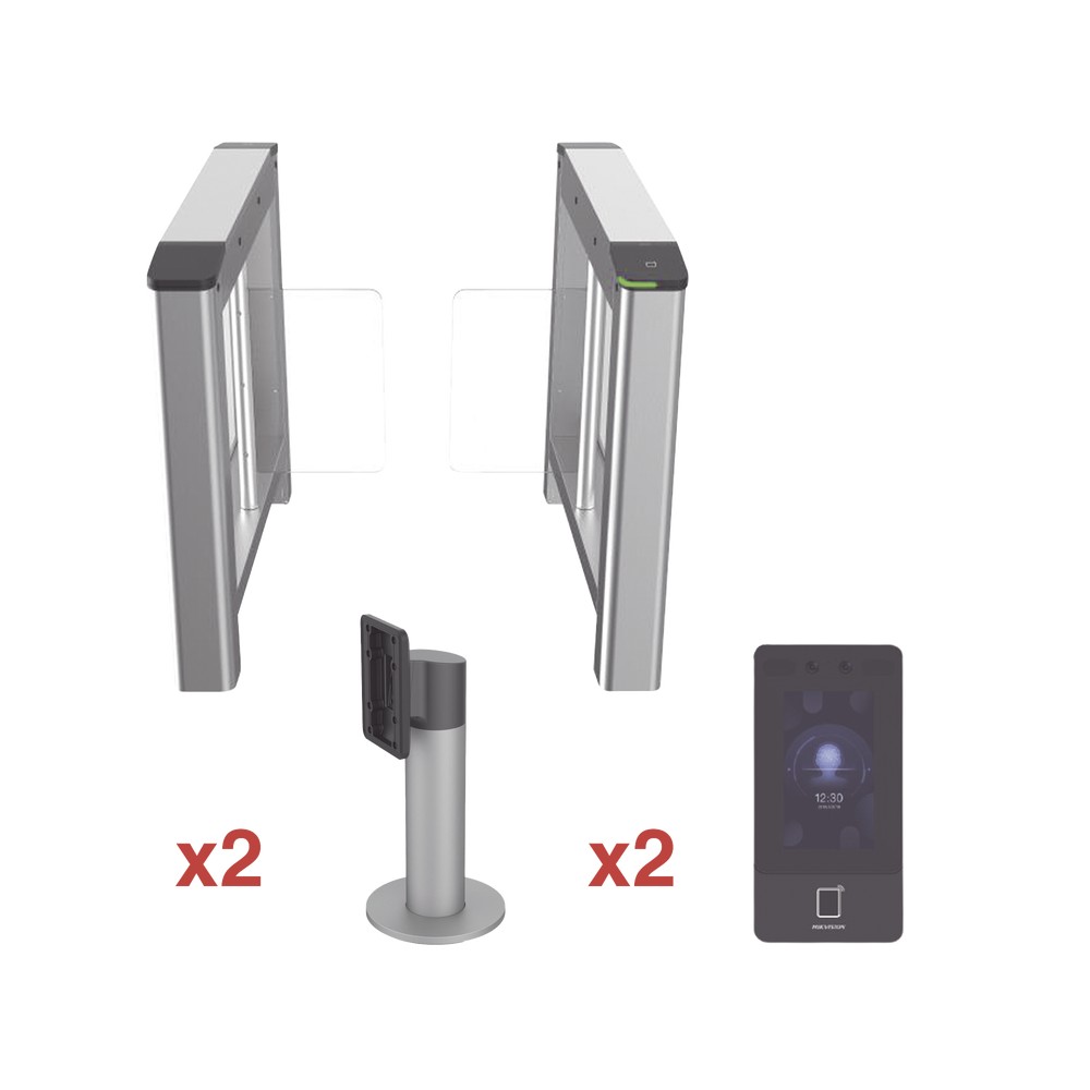 Puertas de Cortesía y Torniquetes | HIKVISION DS-K3B220-KIT — Torniquete de Barrera Giratoria , Acero Inoxidable