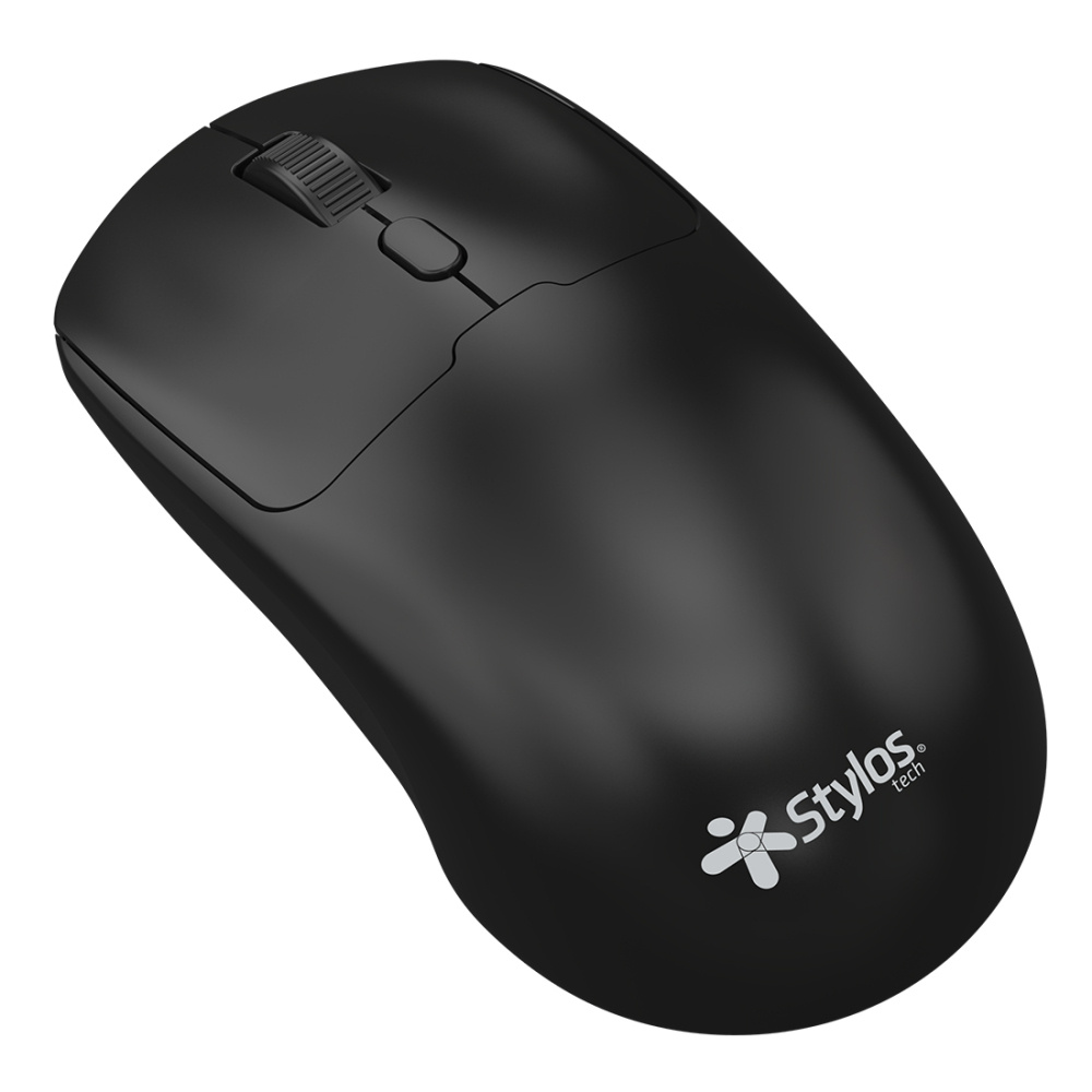 Mouse | STYLOS STPMOI7B — Mouse Ergonómico , Inalámbrico, Óptico, 1.600DPI, RF Inalámbrico, Negro