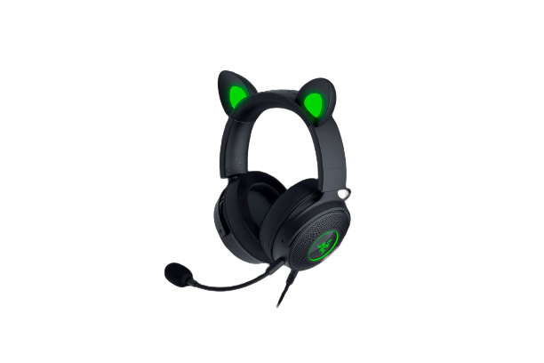 Audífonos | RAZER RZ04-04510100-R3U1 — Audífonos Gamer Kraken Kitty V2 Pro, Alámbrico, 2 Metros, USB, Negro/Verde