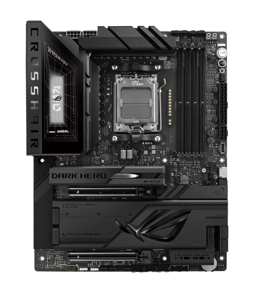 Tarjetas Madre | ASUS ROG CROSSHAIR X870E DARK HERO — Tarjeta Madre RCROSSHAIR X870E DARK HERO, ATX, Socket AM5, AMD X870E, 256GB DDR5, HDMI para AMD