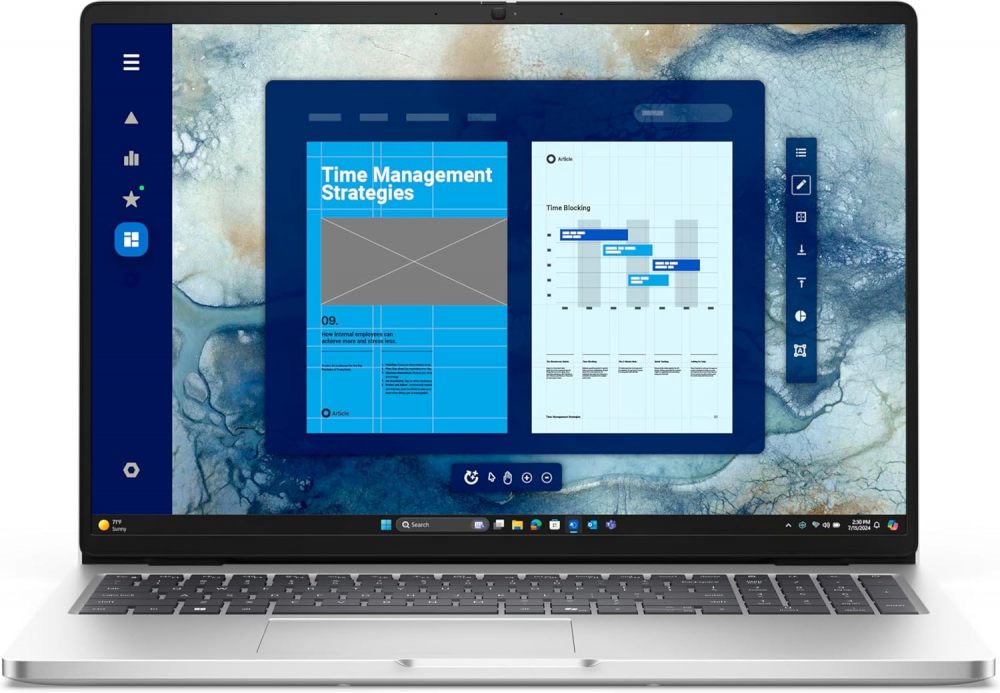Laptops | DELL 3000200425673-ROW — Laptop Pro 16, 16" 1920x1200 WUXGA, Intel Core 3 100U, 8GB, 512GB SSD, Windows 11 Pro, Inglés