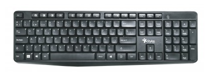 Teclados | STYLOS STPTEC4B — Teclado , Inalámbrico, RF Inalámbrico + USB, Negro (Español)