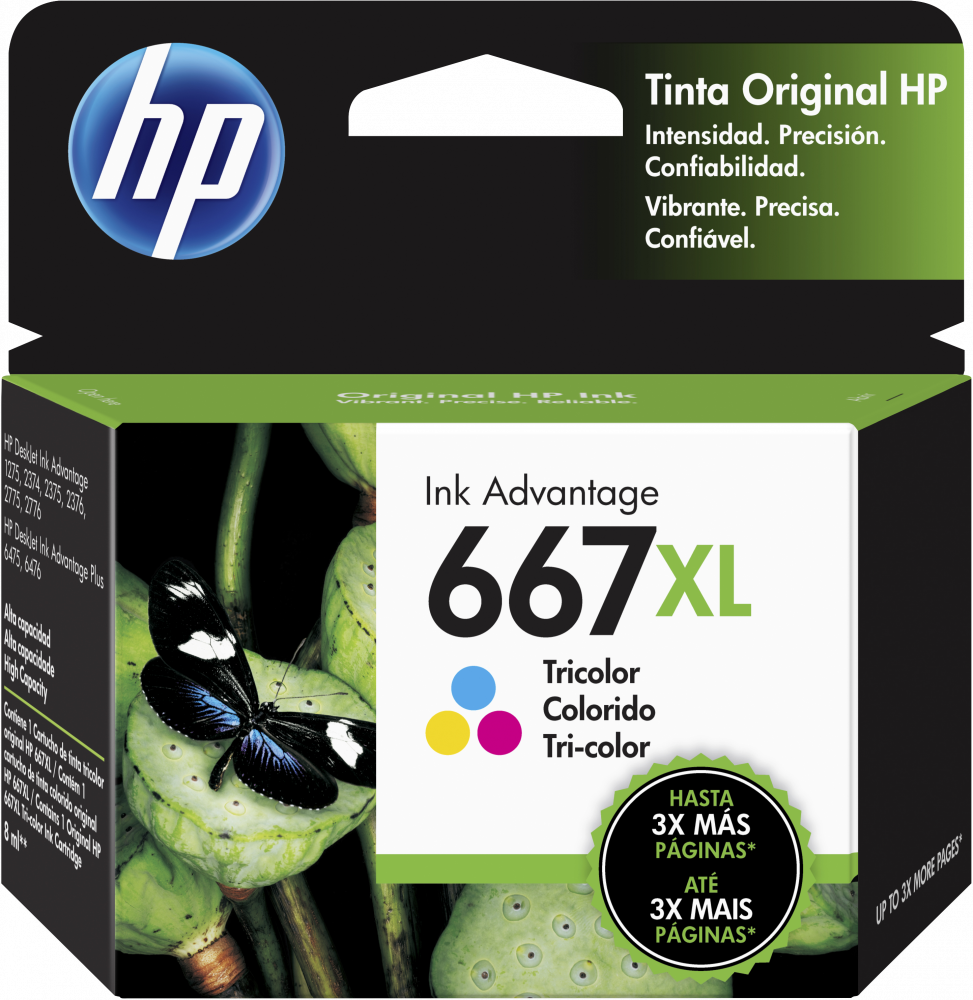 Cartuchos | HP 3YM80AL — Cartucho 667XL Tricolor Original, 330 Páginas