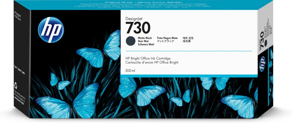 Cartuchos | HP P2V71A — Cartucho 730 Negro Mate Original, 300ml