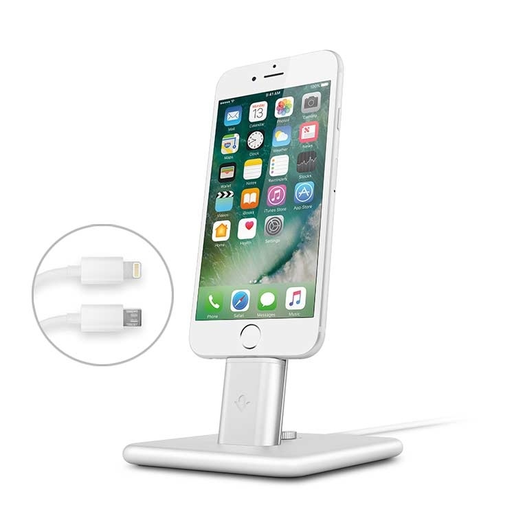 Bases y Soportes para iPad | TWELVE SOUTH 12-1626 — Soporte con Cargador para iPad/iPad Mini, Plata