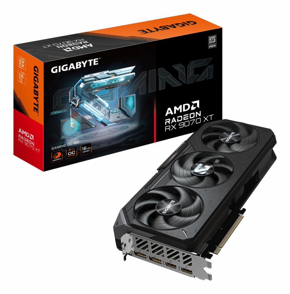Tarjetas de Video | GIGABYTE GV-R9070XTGAMING OC-16GD — Tarjeta de Video AMD Radeon RX 9070 XT GAMING OC, 16GB 256-bit GDDR6, PCI Express 5.0, Mín. 750W