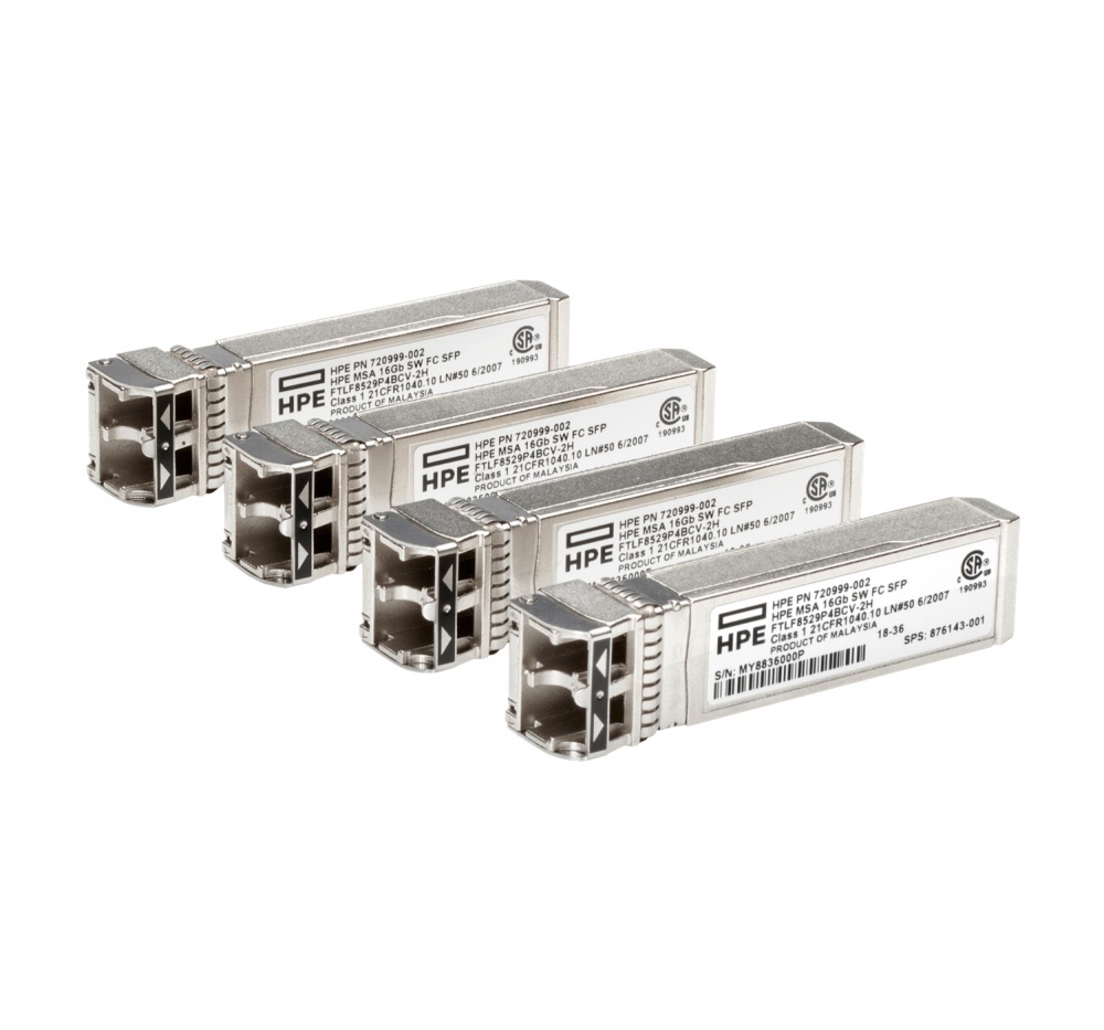 Módulos Transceptores | HP ENTERPRISE C8R24B — HPE Módulo Transceptor MSA 16Gb SFP+, 16000 Mbit/s, LC Multimodo, 850nm, 4 Piezas
