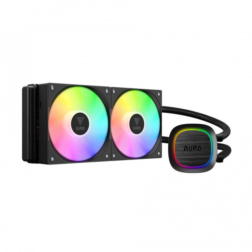 Enfriamiento Líquido | GAMDIAS GD-AURA GL240 V2 — AURA GL240 V2 Enfriamiento Líquido para CPU, 2x 120mm, hasta 1800RPM, Negro