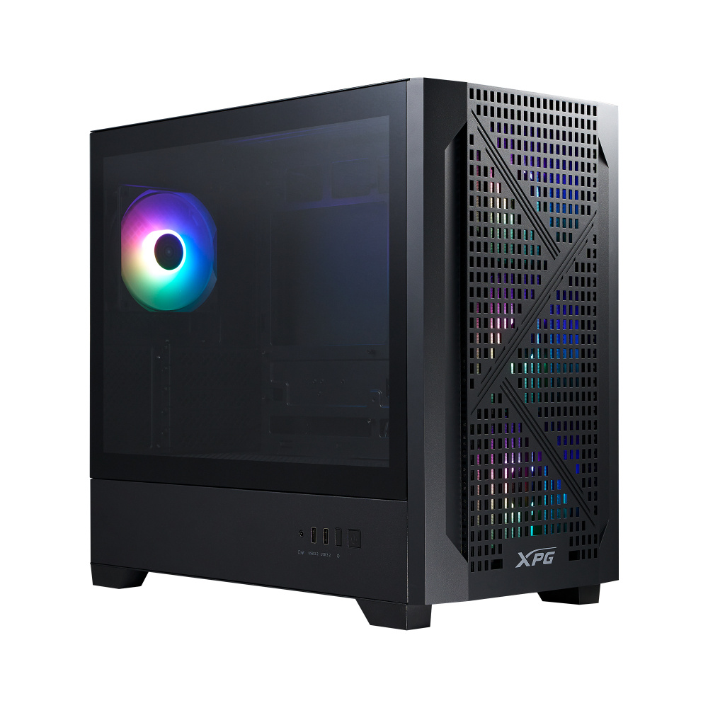 Gabinetes | XPG LANDER300MAA-BKCWW — Gabinete LANDER 300, Midi-Tower, Micro-ATX/Mini-ITX, USB 3.0, sin Fuente, 4 Ventiladores Instalados, Negro