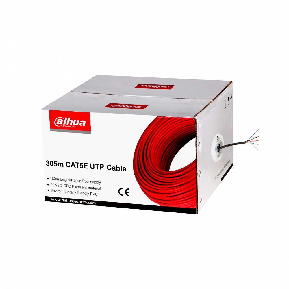Bobinas de Cable Ethernet | DAHUA PFM920I-5EUN — Bobina de Cable Cat5e UTP, 305 Metros, Naranja