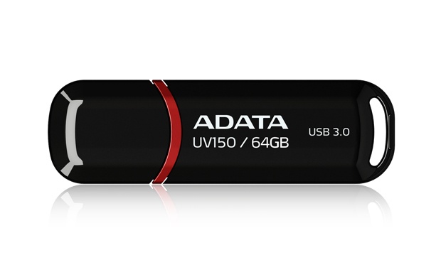 Memorias USB | ADATA AUV150-64G-RBK — Memoria USB UV150, 64GB, USB-A 3.0, Lectura 100MB/s, Escritura 50MB/s, Negro